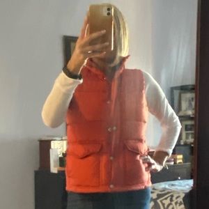 J Crew Orange puffer vest size XS